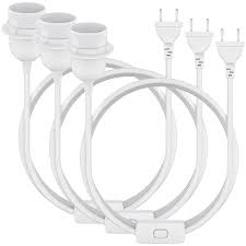 PABANCE 3-pack Lampor med Strömbrytare och 3 m Sladd