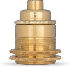 Retro Mässing E27 Lamphållare – Original från Europa