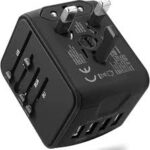 JMFONE Universell Reseadapter med 4 USB och 1 AC Uttag