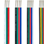 Pangyoo 3-Pins Elektrisk 5050 Ljuskabel 22AWG