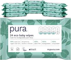 100% Plastfria Ekologiska Baby Wipes - Resestorlek