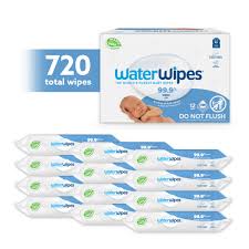 WaterWipes Original: Plastfria Baby Wipes, 720 st, 99.9% Vatten, Doftfria för Känslig Hud