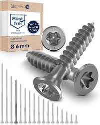 Skruvar i Rostfritt Stål V2A Torx 6 x ...