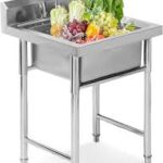 Utekök i Rostfritt Stål med Diskbänk och Kran