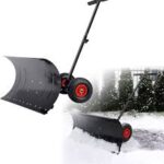 HENGMEI Justerbar Snöskyffel med Hjul