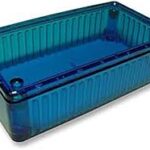 Blå Polycarbonatbox med 11 x 6 x 3 Kapslingar