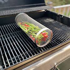 Rostfritt Grillgaller för Fisk – Non-Stick BBQ Nät