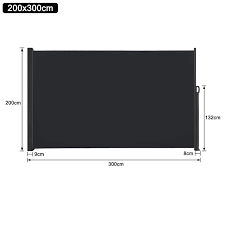 AufuN Utdragbar Sidomarkis 200×300 cm – Effektivt Solskydd