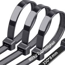 Caiery 100 stora UV-beständiga buntband 350 mm x 8 mm