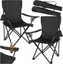 Tectake® 2-set Campingstolar med Bärväskor - Stabil och Lätt