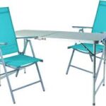 Mojawo XXL Campingmöbler Set - 3 St. Alu 120x60x58/70 cm