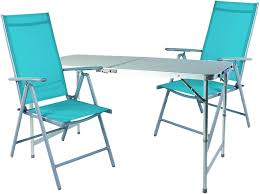 Mojawo XXL Campingmöbler Set - 3 St. Alu 120x60x58/70 cm