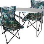 Mojawo 3-delat Campingmöbelset i Aluminium 70x50x59 cm