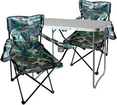 Mojawo 3-delat Campingmöbelset i Aluminium 70x50x59 cm