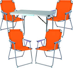 FineHome Campingmöbelset 5 st - Aluminium