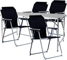FineHome 5-delars Campingmöbelset i Aluminium