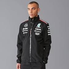 Mercedes AMG Petronas F1 2024 Herr Softshelljacka - Svart