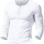 Herr Sommar Långärmad Henley T-shirt