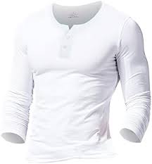 Herr Sommar Långärmad Henley T-shirt