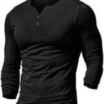 Herr Långärmad Henley T-shirt - Sommar Fritid