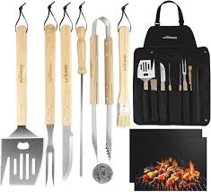 Grillset med 10 Verktyg - Komplett Grillredskap