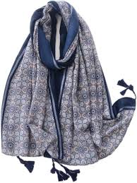 Etnisk Mjuk Polyester Sjal