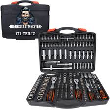 Verkstadmeister 171-delars Hylsnyckelsats i Premium Verktygslåda