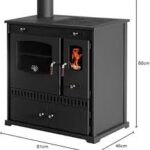 Prometey EEK A+ Kamin med Bakfack och Spisplatta - Perfect Eco Svart