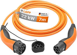 Laddningskabel Typ 2 22 kW för E-bil