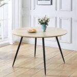 Cullompton Stort Runt Matbord 120 cm – Ek Effekt