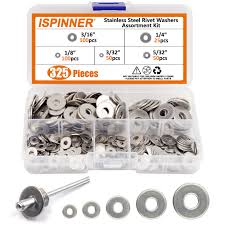 ISPINNER 325 st Rostfria Backup-Nitbrickor Sortimentkit