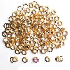 100 Set Metallöljett Runda Ringar 3–10 mm för DIY Läder