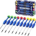 WORKPRO 10-delad Magnetisk Precisonsmejselsats med Fodral