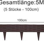 Froadp Rottingutseende Rabattkant Set - 100 cm