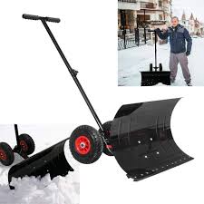 Froadp Justerbar Snöskyffel med Hjul