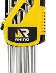 Rhino - 9-delat stjärn- och torxnyckelset i kromvanadin