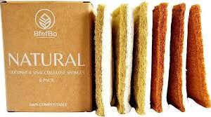 Naturliga disksvampar i kokoscellulosa - 6-pack