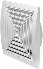 Vit Luftventil Galler 190mm x 190mm med 150mm Flänskanal