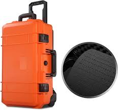 Hård verktygslåda med hjul och handtag