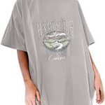 Överdimensionerad Dam-T-shirt: Retro Los Angeles Stil
