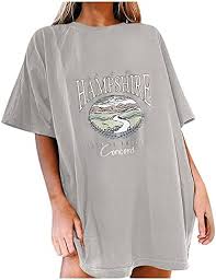Överdimensionerad Dam-T-shirt: Retro Los Angeles Stil