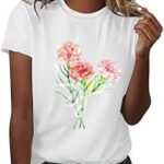 Blommig T-shirt för Damer - Sommarens Favorit