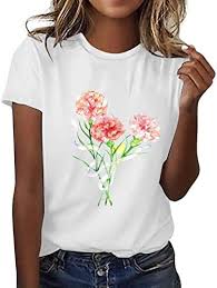 Blommig T-shirt för Damer - Sommarens Favorit
