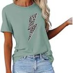 Ayoiow Dam T-shirt - Kortärmad Bomull med Tryck