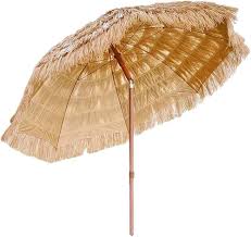 Hawaiianska Raffia Paraplyer