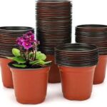KINGLAKE 100 st 10 cm Plastkrukor för Fröer och Blommor