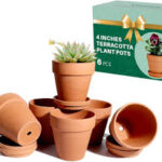 Vensovo 6-pack Terrakotta-krukor med fat – 10