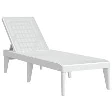 vidaXL Vit Solsäng 186x60 cm - Utemöbel för Trädgården