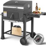 Grå XXL Kolgrill med Grillvagn