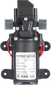VerRich 12V Högtrycksvattenpump med 20MM Kontaktdon
